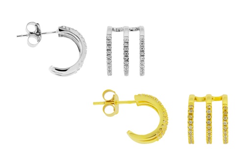 Silver 925 cz earring