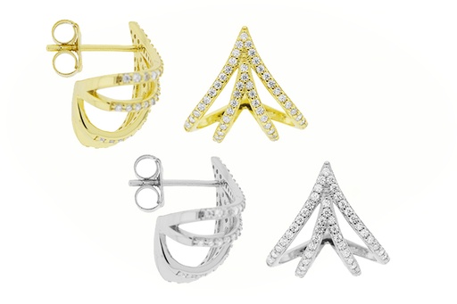 Pendiente plata 925 zirconita 