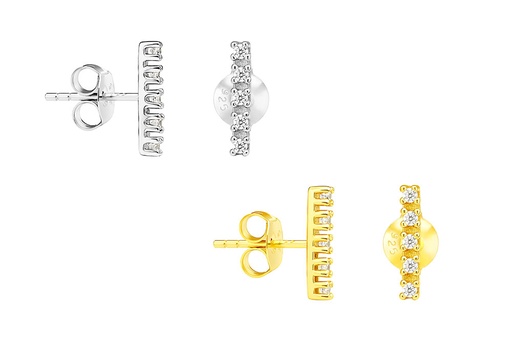 Pendiente plata 925 riviere cinco zirconitas 