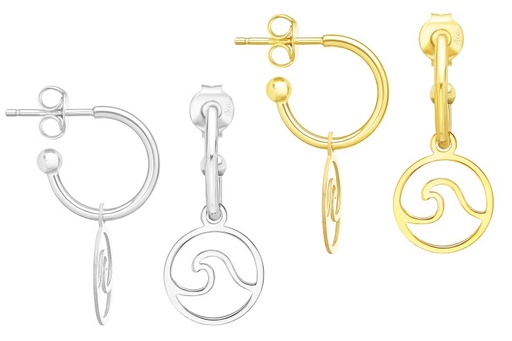 Silver 925 wave earring