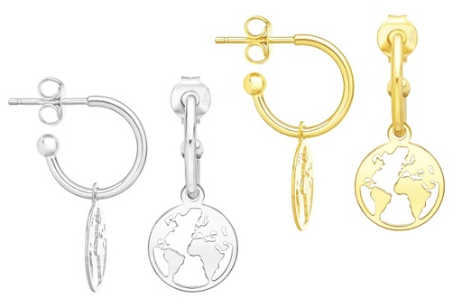 Silver 925 world earring