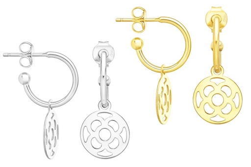 Silver 925 barcelona flower earring