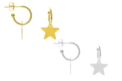 Silver 925 star earring