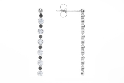 [128040001WNE] Pendiente plata 925 tenis con zirconitas