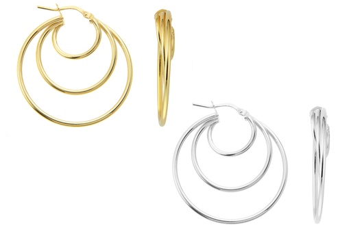 Silver 925 hoop earring