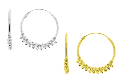 Silver 925 hoops earrings