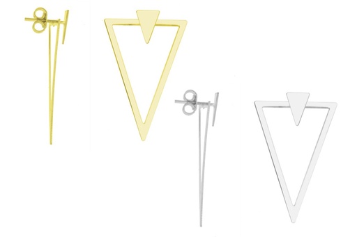 Silver 925 triangle earring