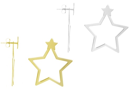 Silver 925 star earring
