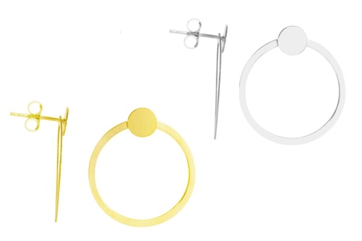 Pendiente plata 925 círculo presión 