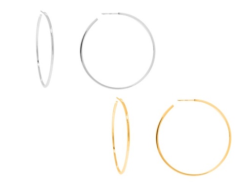 Earring hoop silver 925