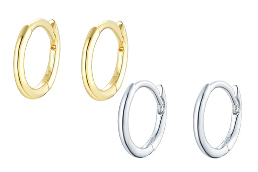 Earring hoop silver 925