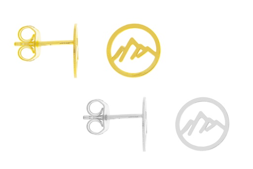 Pendiente plata 925 perfil montaña presión 