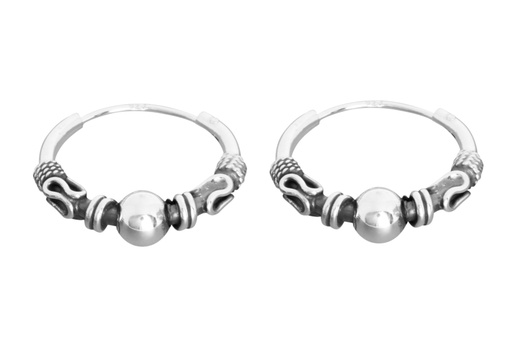 [1336616000OX] Silver 925 bali hoop earring