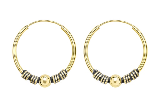 Silver 925 bali hoop earring
