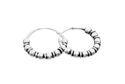 [1337118000OX] Pendiente plata 925 aro bali 