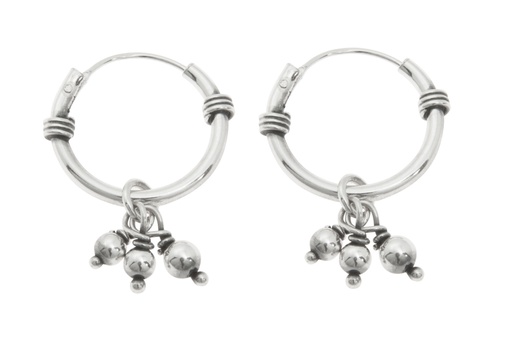 [1337314000OX] Pendiente plata 925 aro bali 