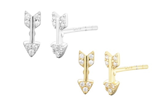 Pendiente plata 925 fecha con zirconita presion