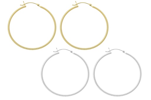 Silver 925 hoop earring