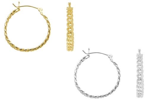 Silver 925 hoop earring