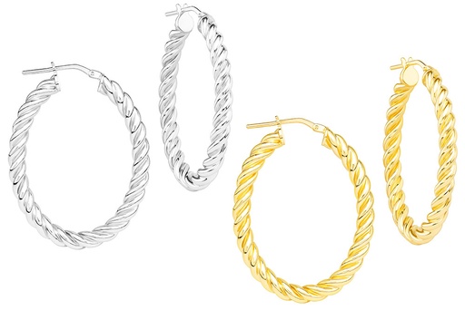 Silver 925 hoop earring