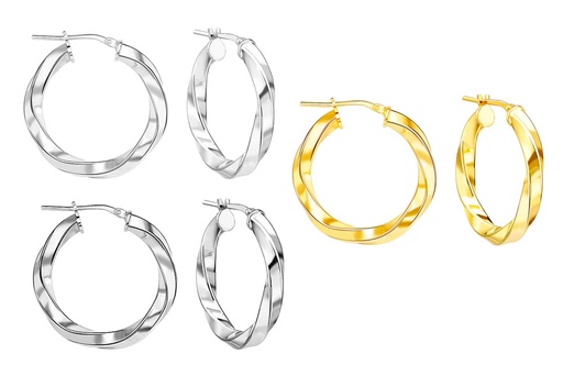 Silver 925 hoop earring