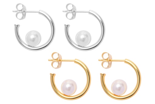 Silver earring fresh water pearl
