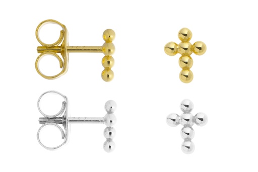 Silver 925 earring cross