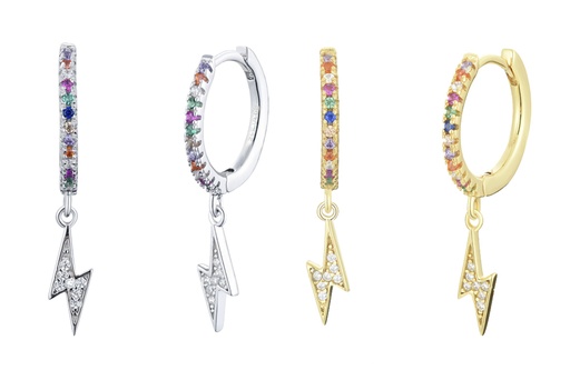 Silver 925 ray cz earring