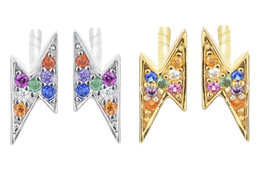 Silver 925 ray cz earring