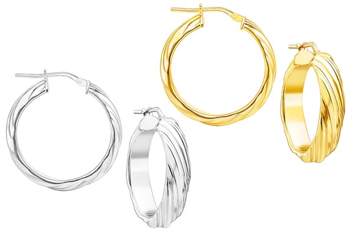 Silver 925 hoop earring