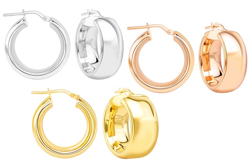 Silver 925 hoop earring