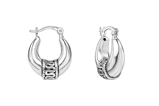 [1412108000OX] Aro plata 925 thai  labrado cierre de clic 