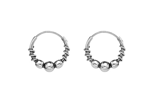 [1412214000OX] Aro plata 925 bali 