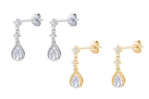 Sterling silver zirconia earring