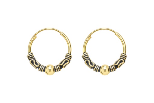 [14228160OXDO] Silver 925 bali hoop earring