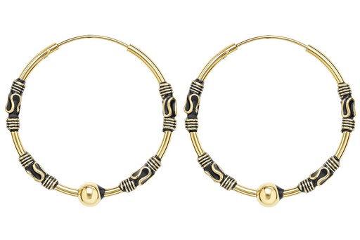 [14290300OXDO] Silver 925 bali hoop earring