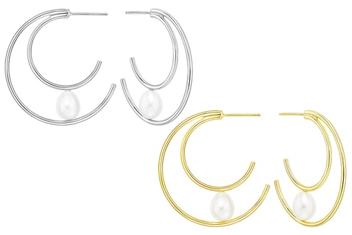 Pendiente plata 925 perla cultivada 7-8mm 