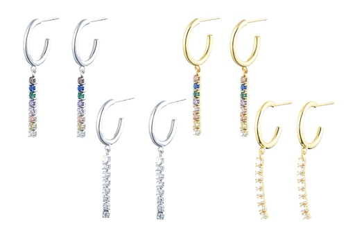 Silver 925 cz 2mm earring