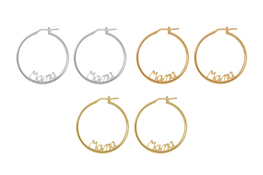 Sterling silver hoop earring