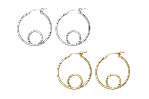 Sterling silver hoop earrings