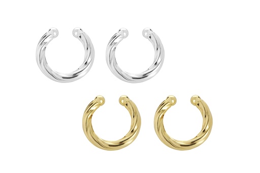 Pendiente plata 925 ear-cuff rizado