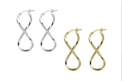 Sterling silver infinity earrings