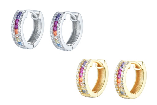 Aro plata 925 con zirconitas blancas