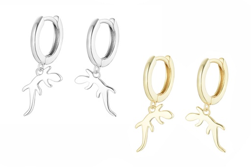Sterling silver lizard earring