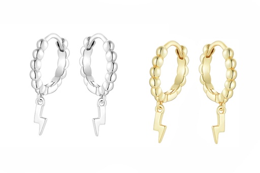 Sterling silver ray earring