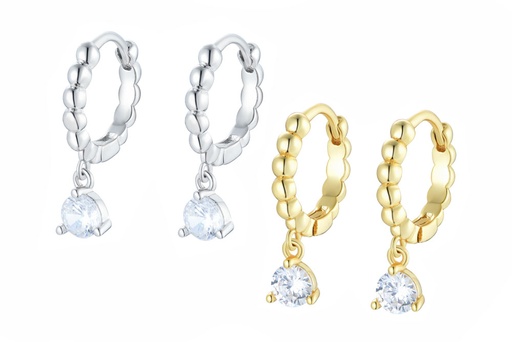 Sterling silver zirconia earring