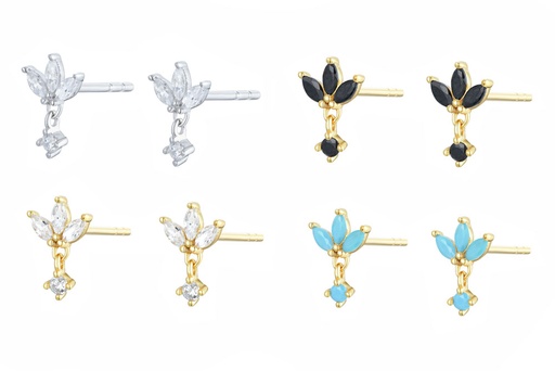 Sterling silver zirconia earring