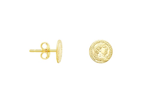 [15361EE120DO] Sterling silver roman coin earring