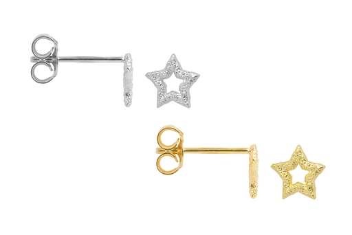 Sterling silver star earring