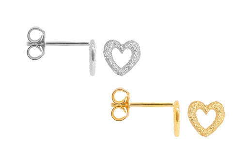 Sterling silver heart earring